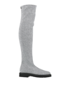 GIUSEPPE ZANOTTI GIUSEPPE ZANOTTI WOMAN BOOT SILVER SIZE 8 TEXTILE FIBERS