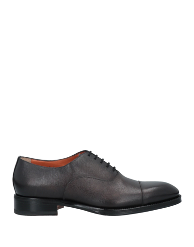 Santoni Lace-up Shoes In Grey
