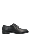 Valentino Garavani Black Leather Lace-up Shoes In Black