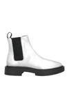 GIUSEPPE ZANOTTI GIUSEPPE ZANOTTI MAN ANKLE BOOTS SILVER SIZE 11 SOFT LEATHER