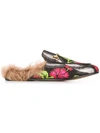 GUCCI PRINCETOWN FLORAL BROCADE SLIPPERS,454613K622011818918