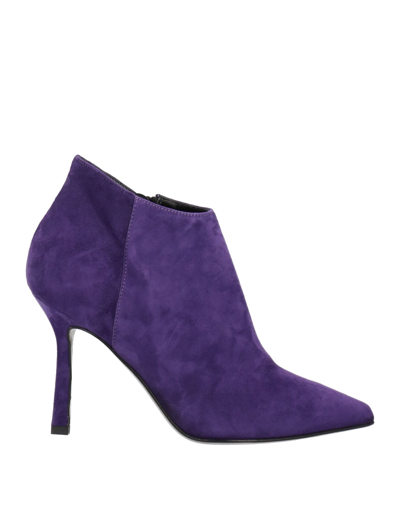 Luca Valentini Ankle Boots In Purple