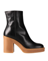 BIANCA DI BIANCA DI WOMAN ANKLE BOOTS BLACK SIZE 11 SOFT LEATHER