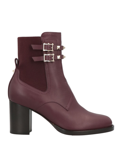 Valentino Ankle Boots In Cocoa