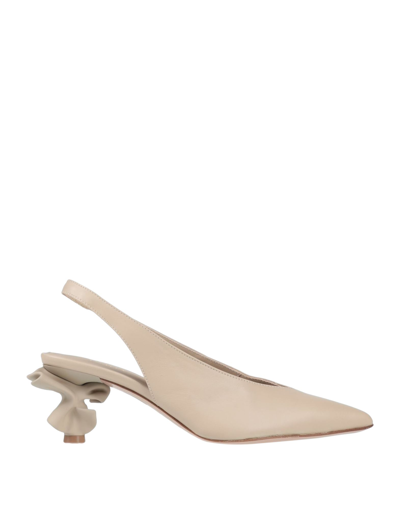 Le Silla Woman Pumps Beige Size 6 Soft Leather