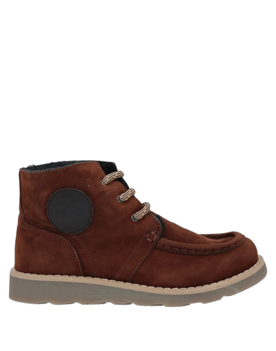 Dolce & Gabbana Kids' Logo Patch Boots In Brown