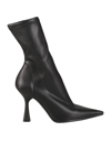 BIANCA DI BIANCA DI WOMAN ANKLE BOOTS BLACK SIZE 8 SOFT LEATHER