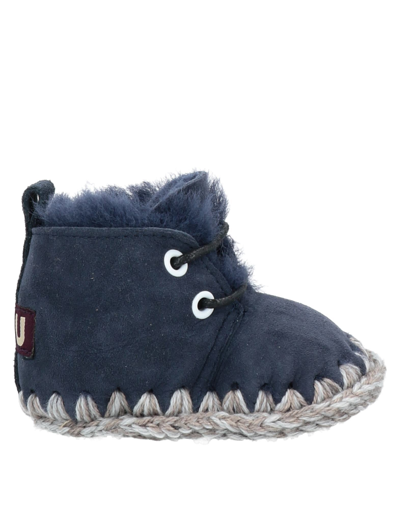 Mou Kids' Newborn Shoes In Dark Blue