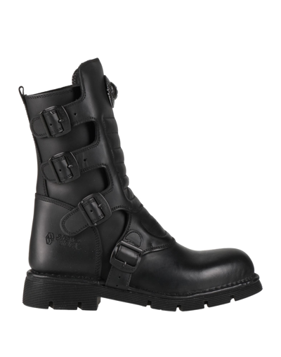 New Rock Ankle Boots In Black