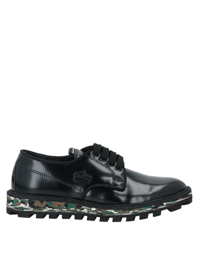 Dolce & Gabbana Kids' Lace-up Shoes In Black