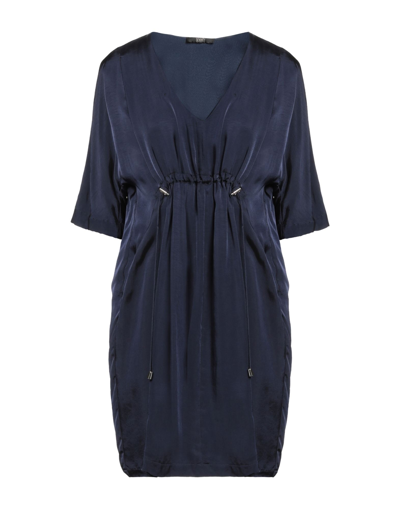 Seventy Sergio Tegon Seventy Venezia Woman Mini Dress Midnight Blue Size 8 Viscose, Cupro