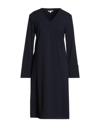 BRIAN DALES BRIAN DALES WOMAN MIDI DRESS MIDNIGHT BLUE SIZE 6 POLYESTER, WOOL, LYCRA