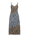 Ahluwalia X Ganni Midi Dresses In Beige