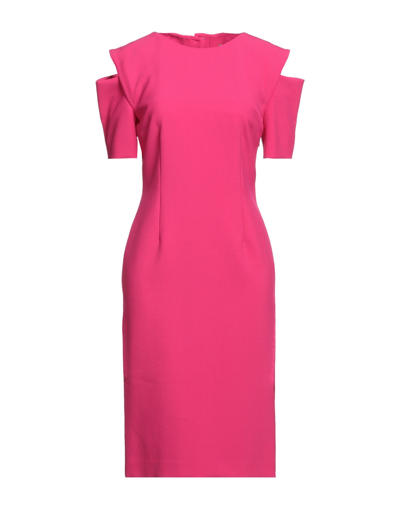 Space Simona Corsellini Midi Dresses In Pink