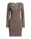 Odi Et Amo Short Dresses In Beige