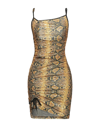 Gcds Python Sequins Coulisse Dress In Yellow