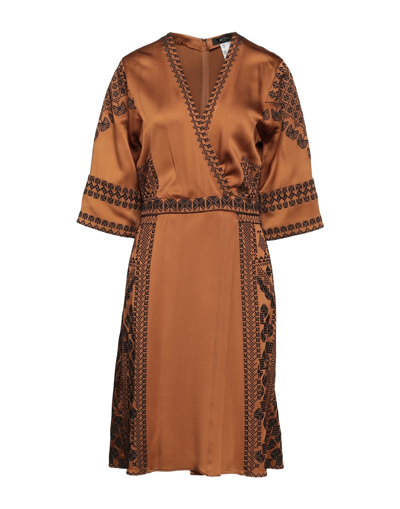 Etro Midi Dresses In Camel