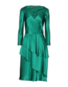 Alberta Ferretti Midi Dresses In Emerald Green