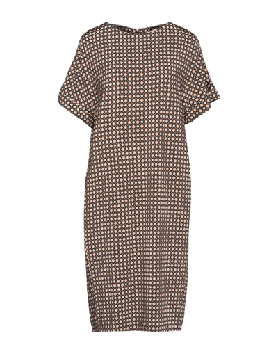 Via Masini 80 Midi Dresses In Beige