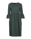 Rose A Pois Midi Dresses In Green