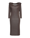 Odi Et Amo Midi Dresses In Brown