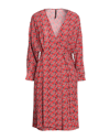 Manila Grace Midi Dresses In Red