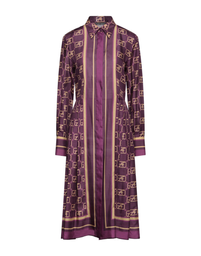 Alberta Ferretti Midi Dresses In Purple