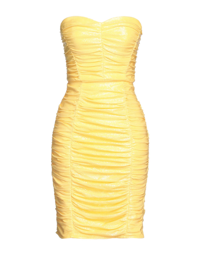 Elisabetta Franchi Gold Short Dresses In Yellow