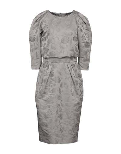 Alberta Ferretti Midi Dresses In Lead