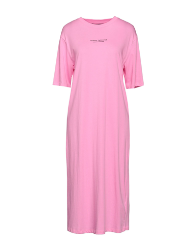 Armani Exchange Midi Dresses In Pink