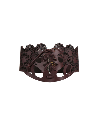 Elisabetta Franchi Belts In Dark Brown