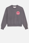 Ami Alexandre Mattiussi Logo-patch Organic-cotton Sweatshirt In Grey