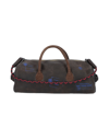 Diesel Pult Leather Duffle Bag In Dark Brown