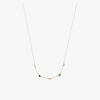 Adina Reyter 14k Yellow Gold Amigos Station Emerald Diamond Necklace In Gold