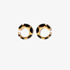 KHIRY GOLD VERMEIL KHARTOUM ONYX STUD EARRINGS,11421052GVM01317650810