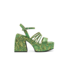 Nodaleto Bulla Chibi Embroidered Platform Sandals In Green