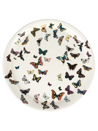 Fornasetti Butterfly Round Tray In White
