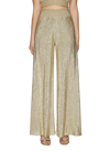 ALICE AND OLIVIA ‘JANELLA' SMOCKED WAIST WIDE LEG PANTS