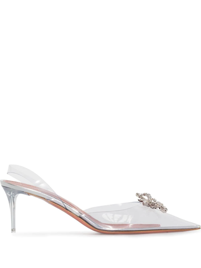 Amina Muaddi Rosie 60mm Slingback Pumps In Nude