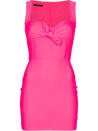 Alex Perry Orin Sweetheart-neckline Stretch-woven Mini Dress In Pink
