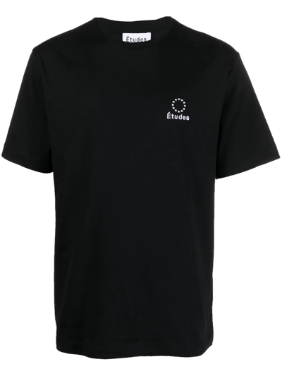 Etudes Studio Wonder Logo Organic-cotton T-shirt In Black