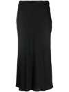 Calvin Klein Logo-waistband Detail Midi Skirt In Schwarz