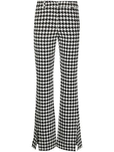 Anine Bing Jocelyn Trouser In Black And White Houndstooth