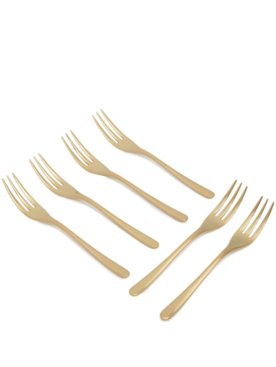Sambonet Taste Dessert-fork 6-piece Set In Gold
