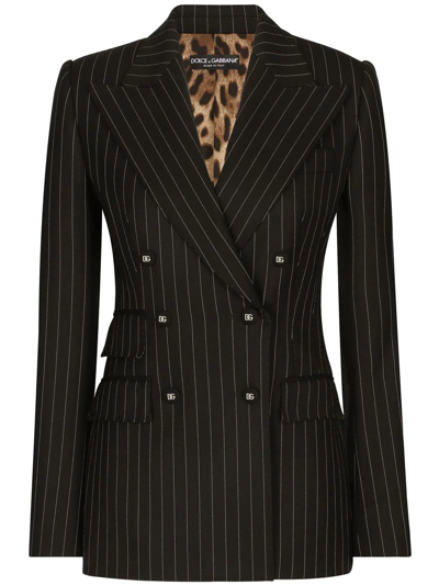 Dolce & Gabbana Wool Tailored Jacket In Nero