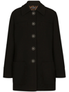 Dolce & Gabbana Single-breasted Button-up Coat In Schwarz