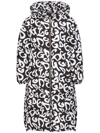 DOLCE & GABBANA LOGO-PRINT HOODED ZIP-UP COAT