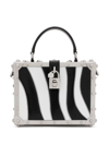 Dolce & Gabbana Dolce Box Zebra-print Top-handle Bag In White