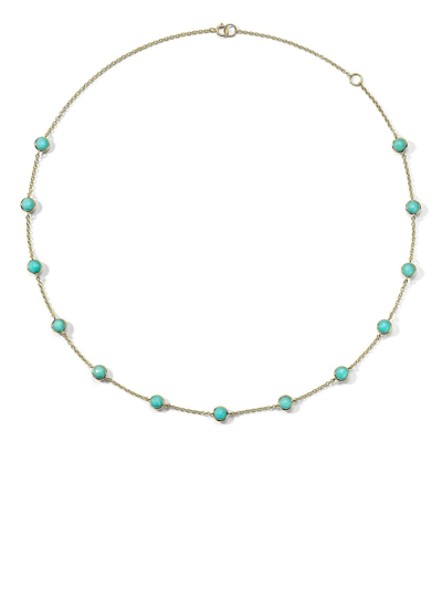 Ippolita Lollipop Stone Station Necklace In Green Gold