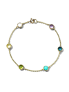 Ippolita 18kt Yellow Gold Lollipop 6-stone Station Gemstone Bracelet In Multi/yellow